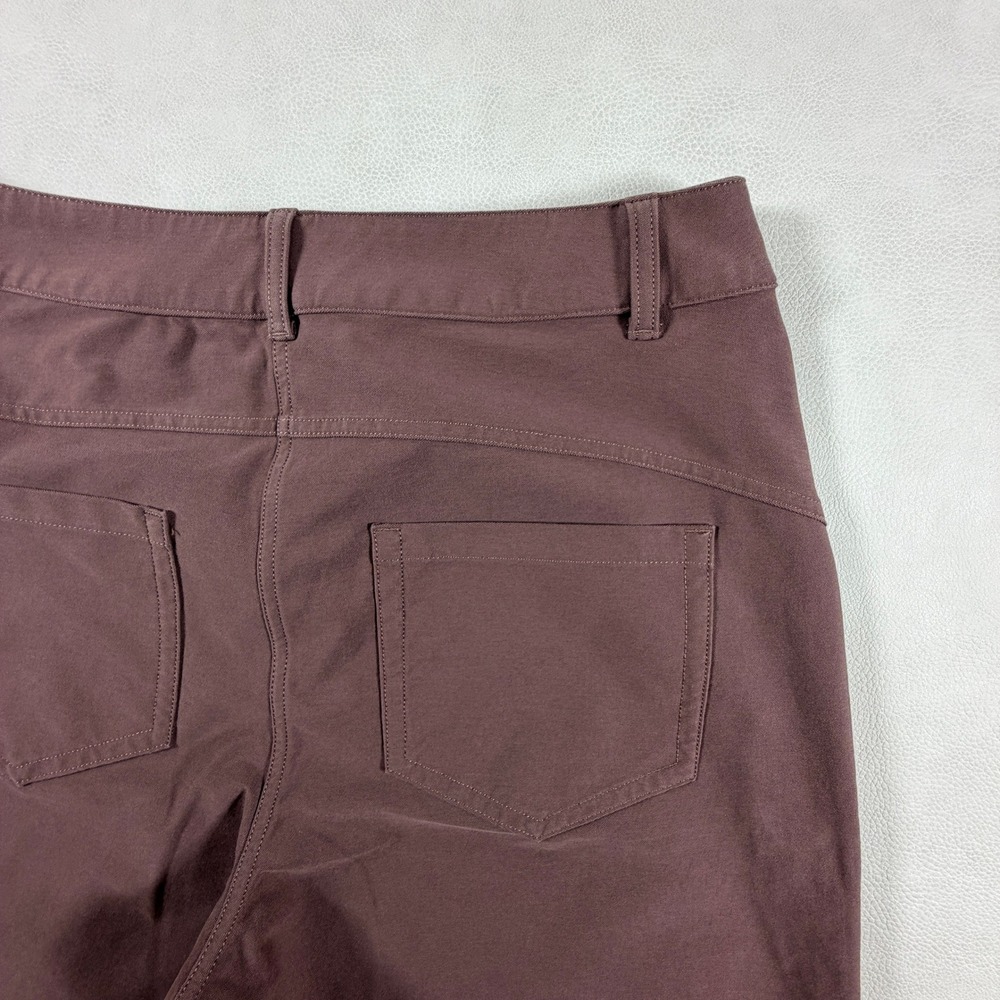 Lululemon City Sleek 5 Pocket Wide Leg Pants Mauve Plum Size 30 High Rise Tech - Picture 11 of 13